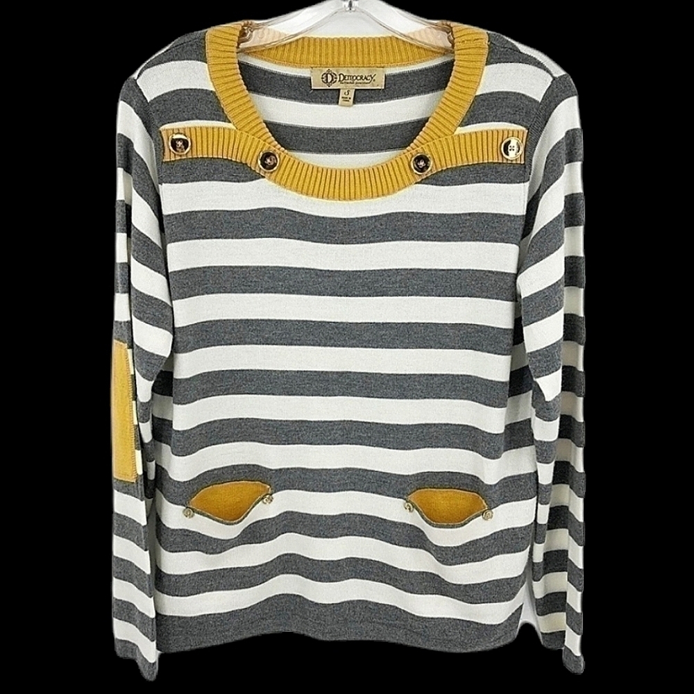 Democracy Women’s S Angora Blend Yellow Pullover Sweater Style# B6043KVSW